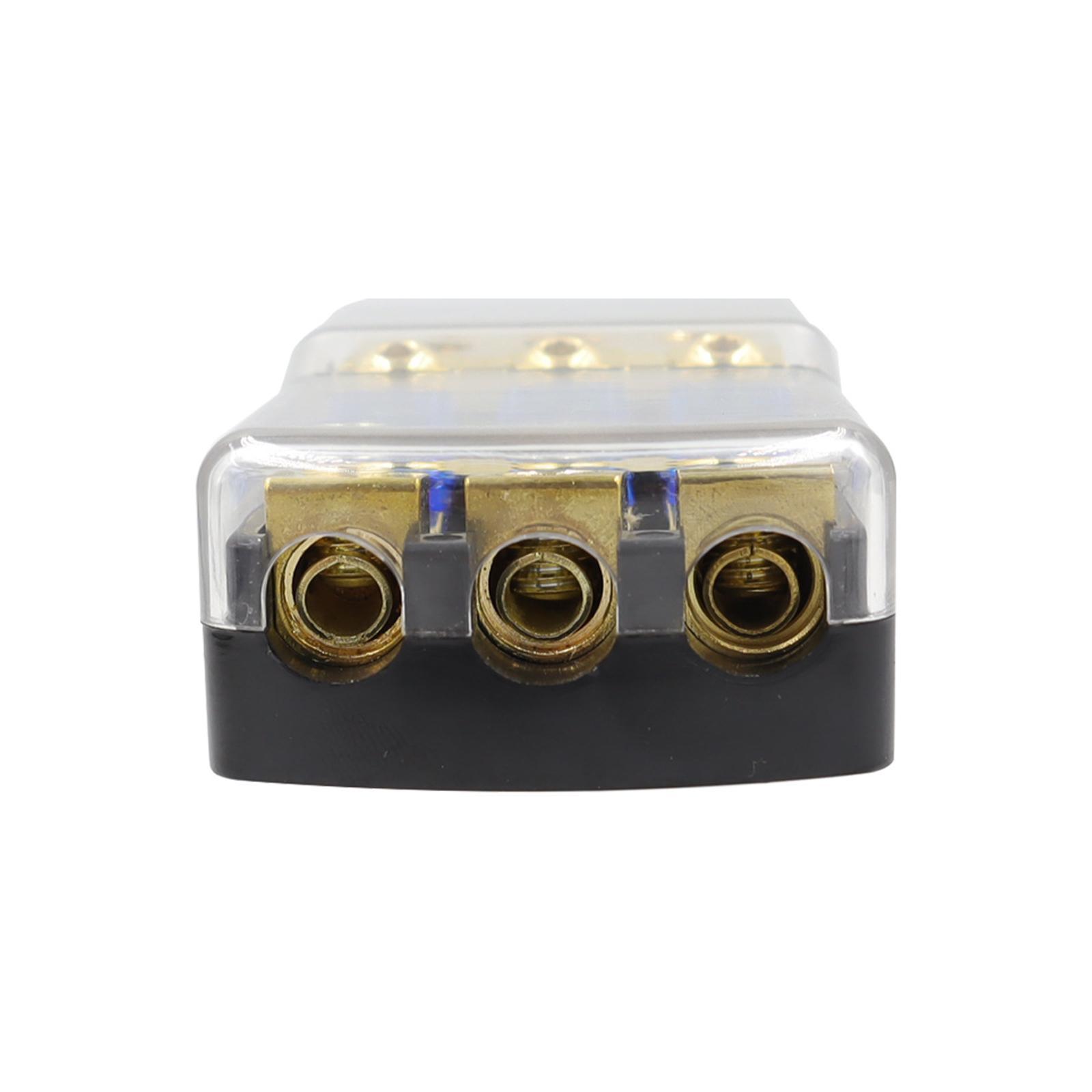 3 Way Fuse Holder Easy to Install Anl Fuse Box for Auto Boat Stereo Amp