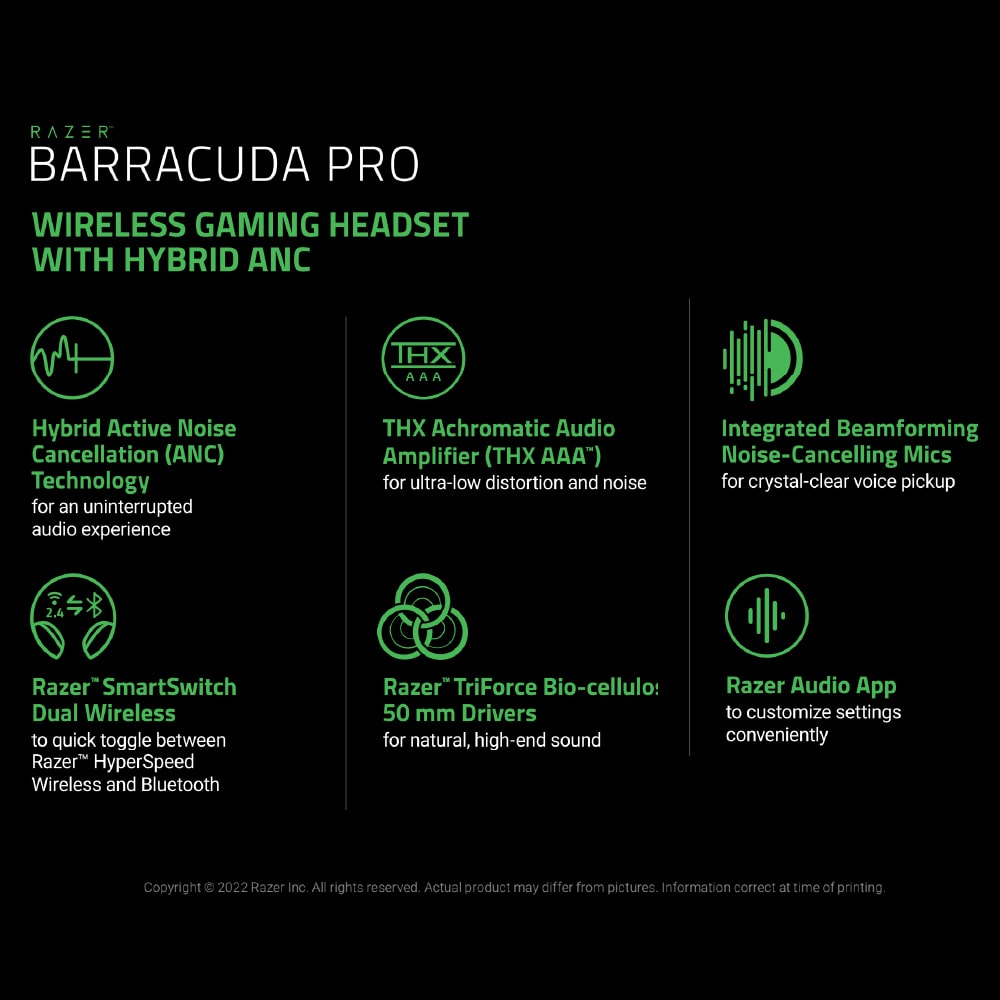 Tai nghe Razer Barracuda Pro