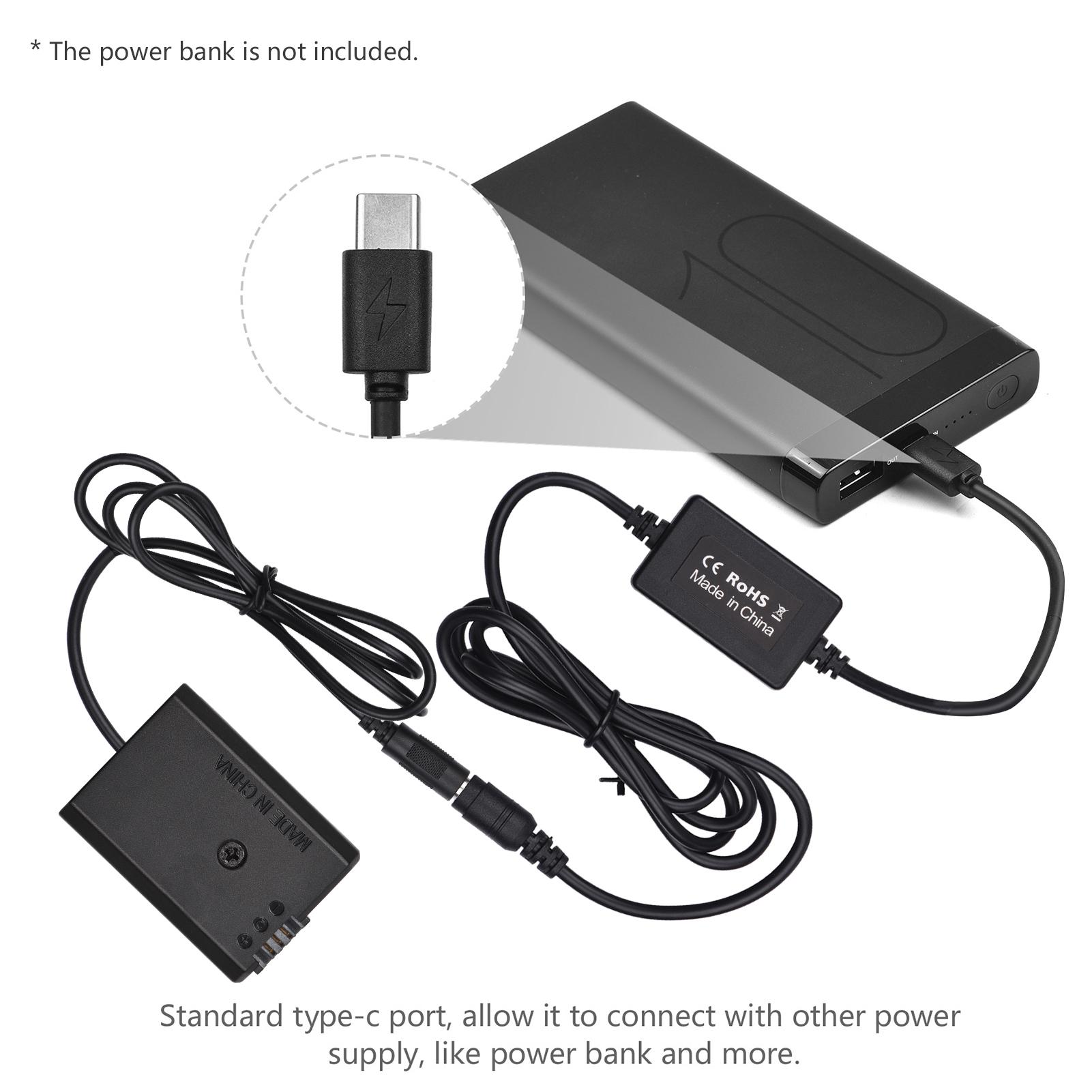 PD USB Type-C Cable to NP-FW50 Dummy Battery DC Coupler for Sony A7S2 A7S A7 II R RII A7M2 A6000 A6300 A6500 A7000