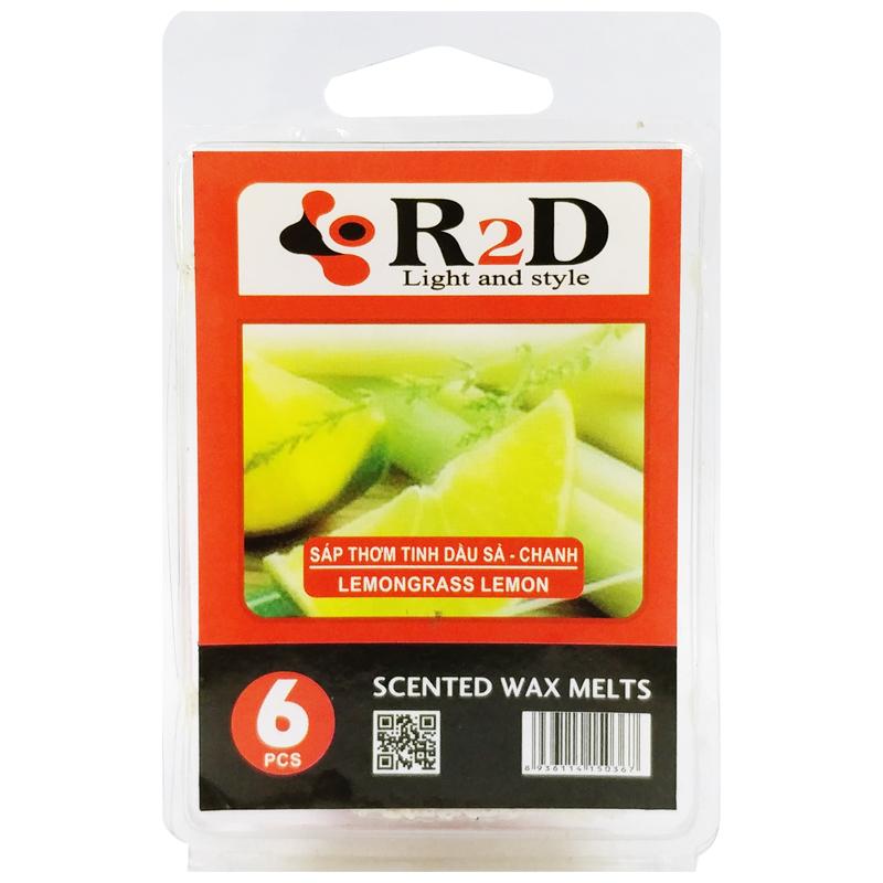 Hộp 6 Sáp Thơm Tinh Dầu Wax Melts Hương Sả Chanh R2D
