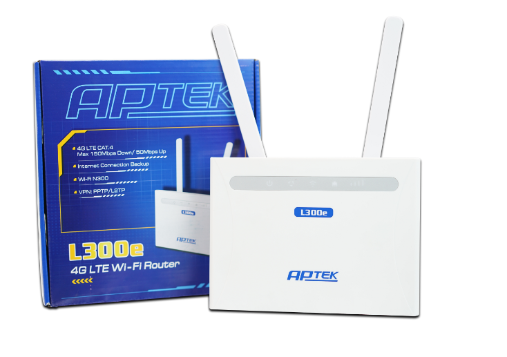 Router 4G/LTE Wifi APTEK L300e chuẩn N 300Mbps - Hàng chính hãng