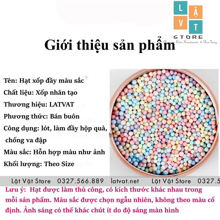 Hạt xốp bong bóng màu Pastel để gói quà, tạo bất ngờ khi mở quà. Hạt xốp chống sốc