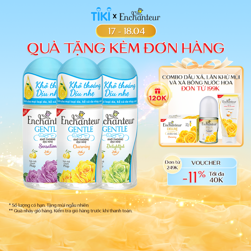 Lăn khử mùi Enchanteur Gentle Charming/Sensation/Delightful 50ml