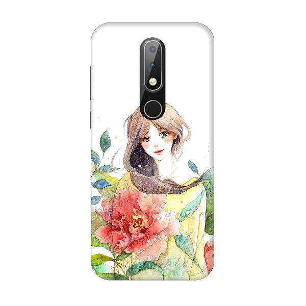 Ốp Lưng Dành Cho Điện Thoại Nokia X6 - Cô Gái Hoa Hồng