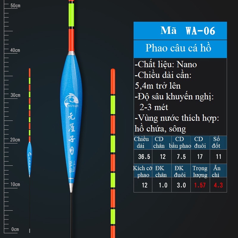 Phao Câu Đài Nano Tăm To WA Siêu Nhạy Truyền Tin Nhanh Chính Xác PC3