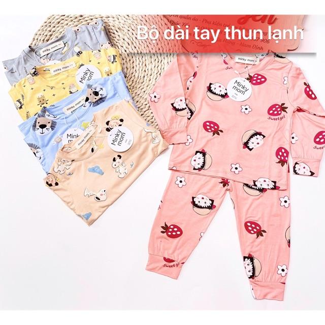 Bộ dài tay in hình toàn thân thun lạnh chất siêu đẹp hàng loại 1