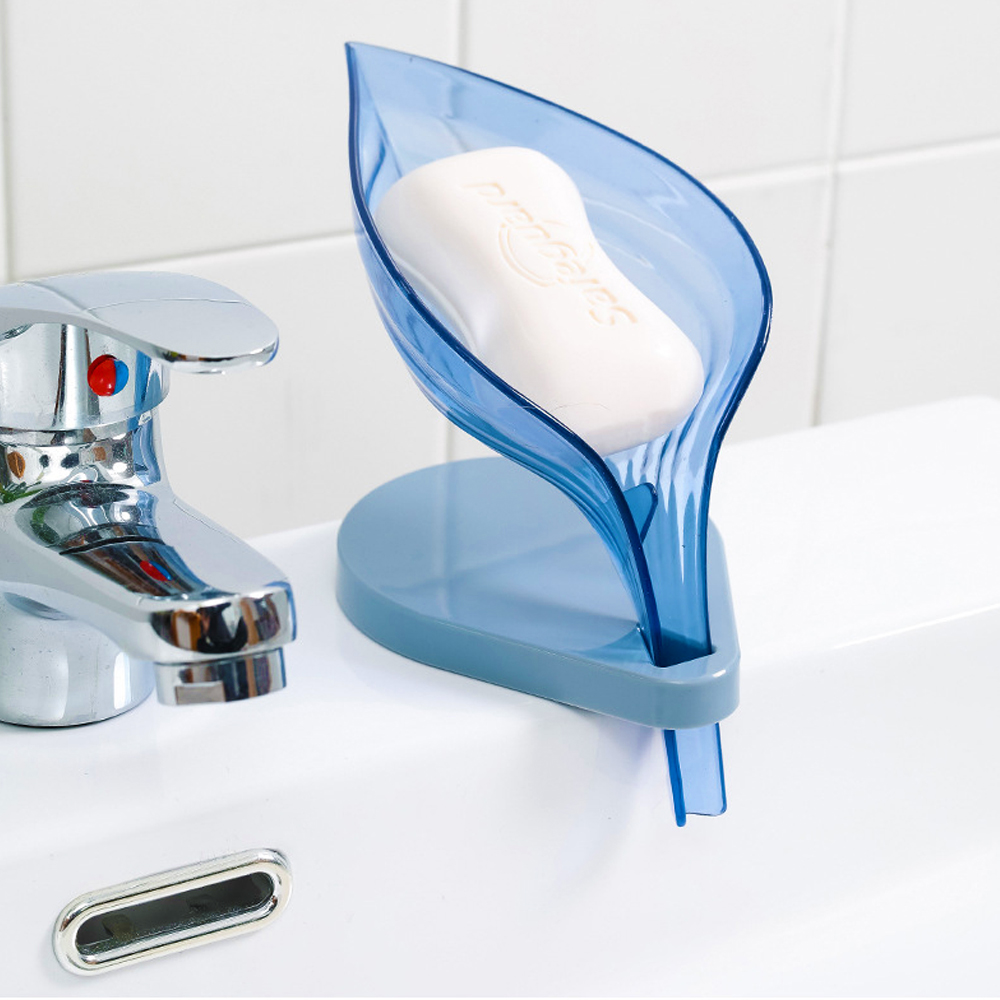 Khay đựng xà phòng, búi rửa chén bát trang trí hình lá - độc đáo