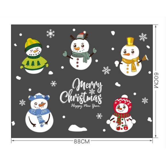 Decal trang trí tường Noel - Người Tuyết Đáng Yêu