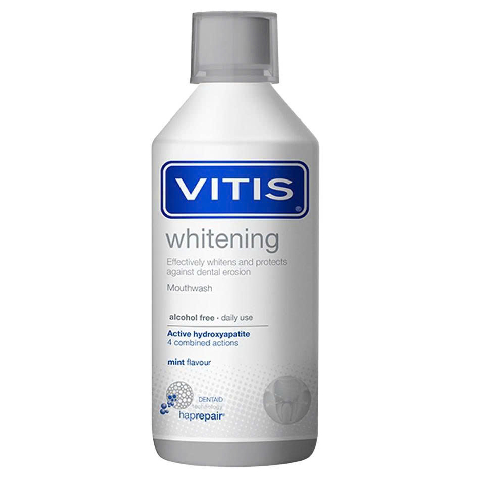 Nước Súc Miệng Vitis Whitening 500ml – Trắng Răng, Không Ê Buốt - Nhập Khẩu Tây Ban Nha