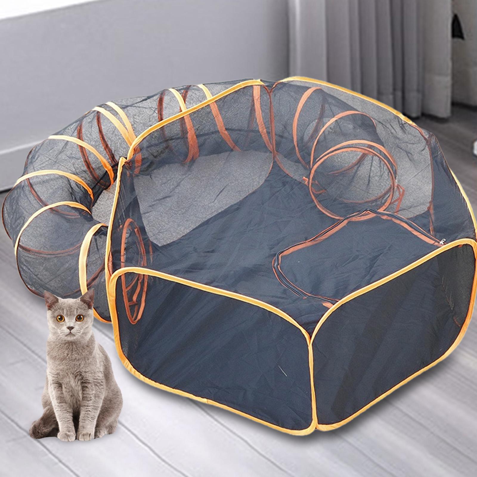 Cat Tunnel Toy Breathable Hideout Lightweight Play Center Interactive Toy Cat Tube Play Tunnels Outside for Guinea Pig Outdoor