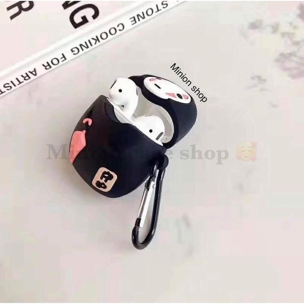 Bao Case Ốp dành cho  airpod 1 và 2, tai nghe bluetooth i11,i12, i100, i9s... silicon 3D vô diện cầm ô cao cấp