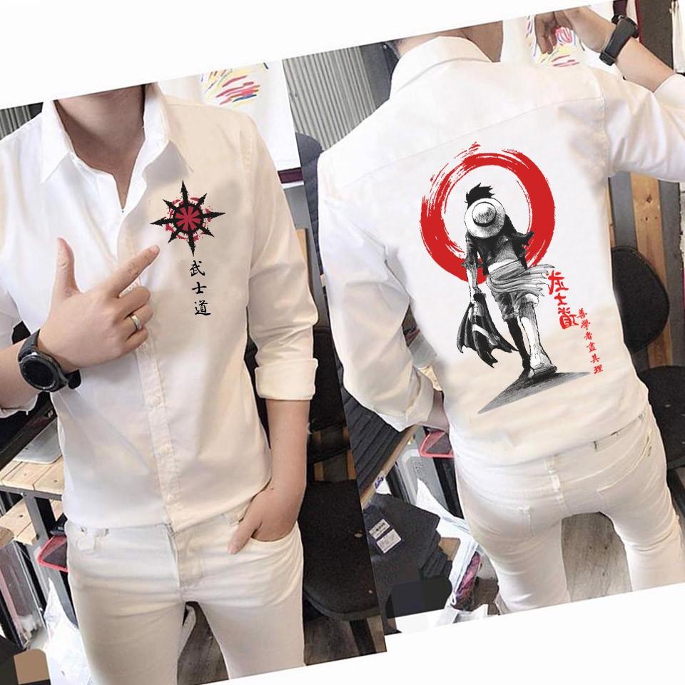 Áo Sơ Mi Đảo Hải Tặc One Piece Siêu Độc | Sơ Mi Luffy | Zoro | Ace giá tốt