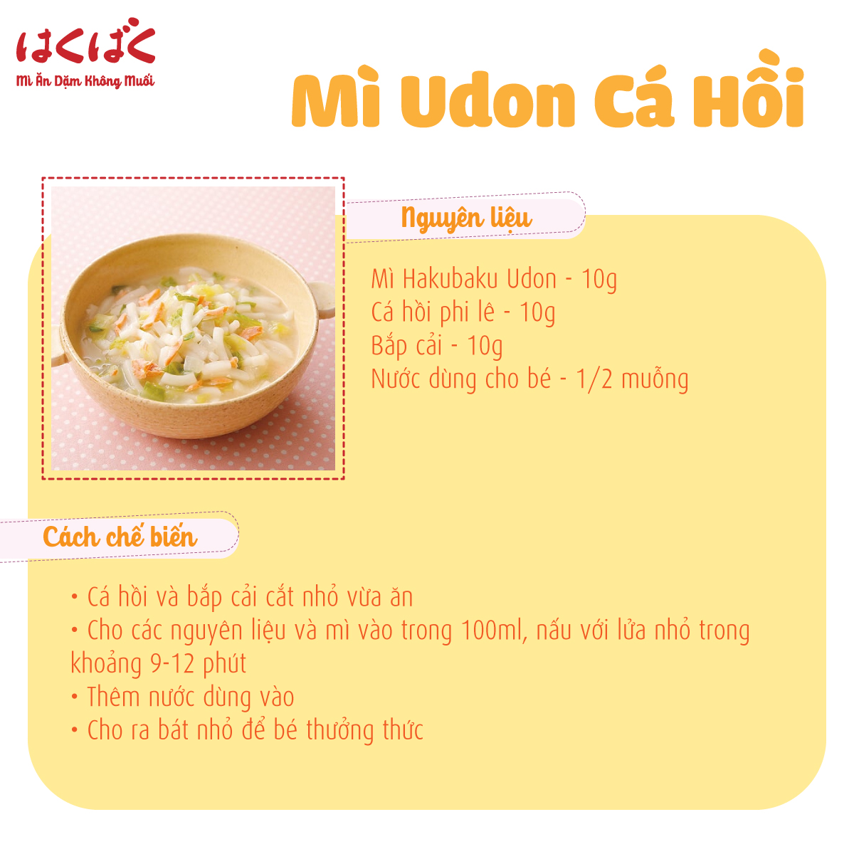 Mỳ ăn dặm Baby Somen HakuBaku 100g (Dành cho bé từ 5 tháng)