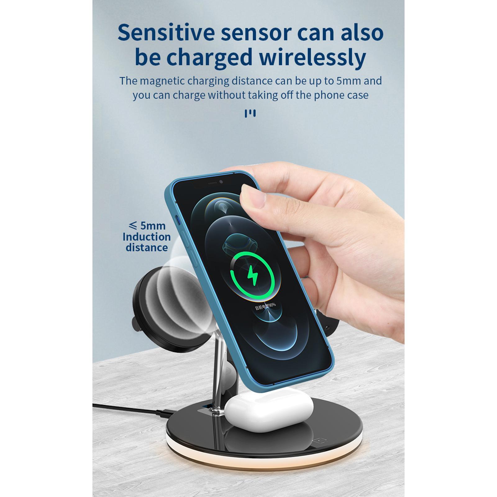 Wireless Charger Station for  12  Watch  black