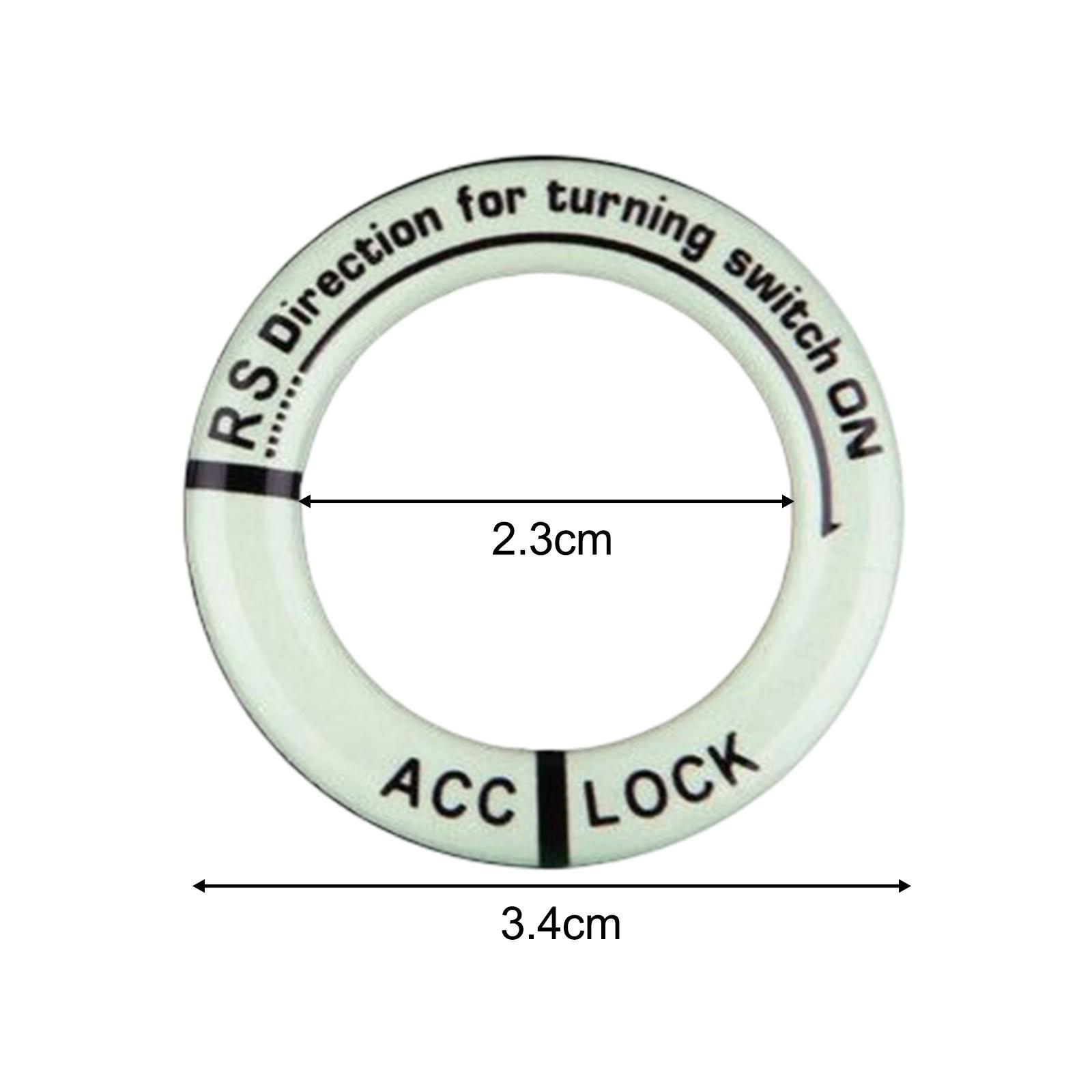 Universal Ignition Switch Decoration Rings Glow in The Dark luminous