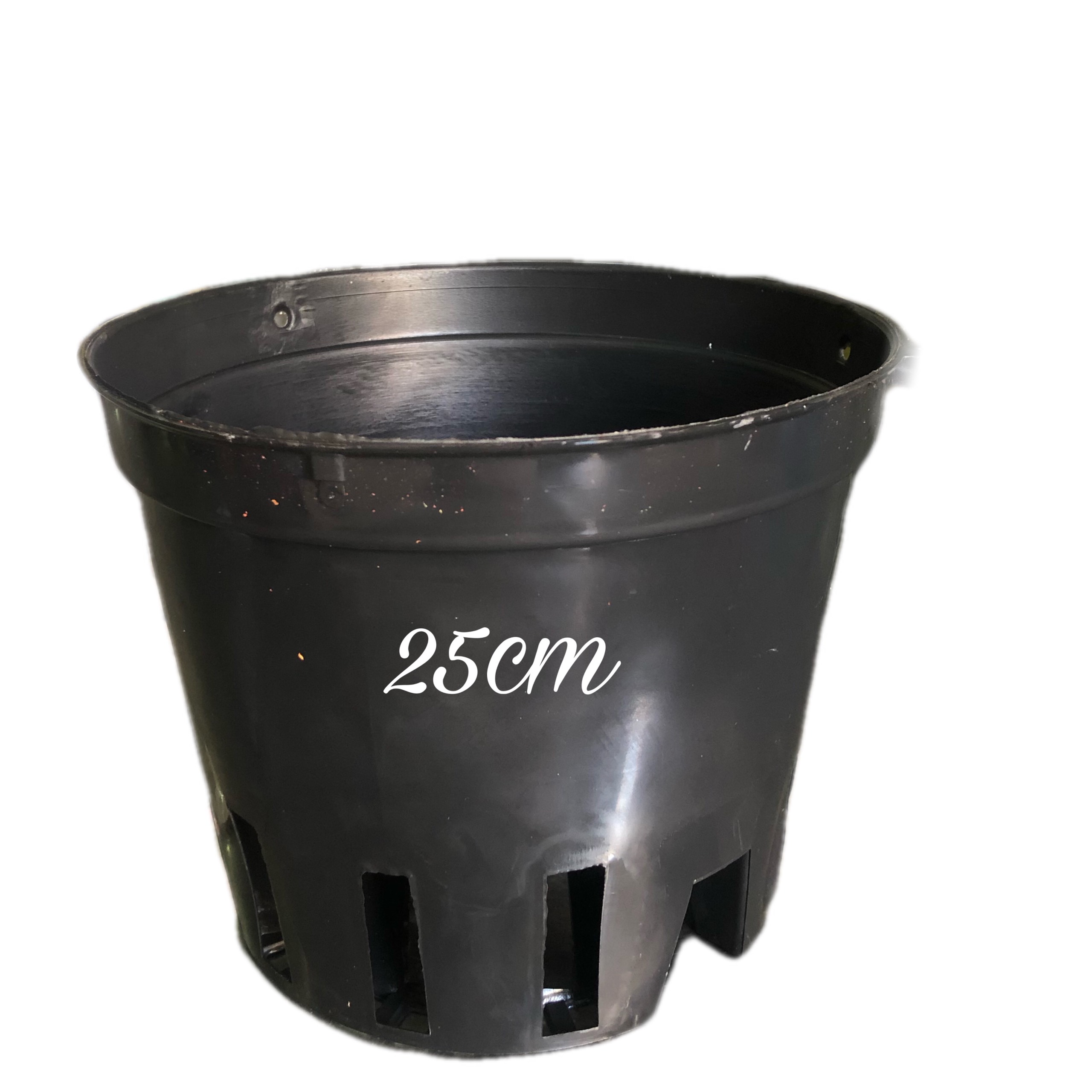 Chậu nhựa đen bít lỗ - f25cm