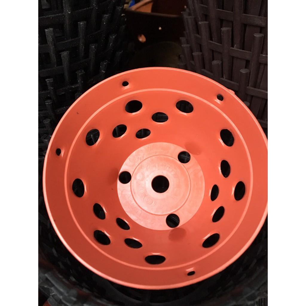 Combo 20 chậu nhựa giả đất phi 15 màu cam