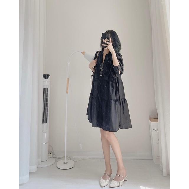 Váy bbd dài tay siêu hàn quốc by samhyewear