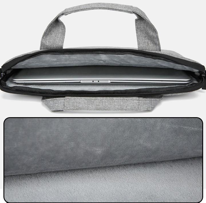 01 túi chống sốc cao cấp cho MacBook, laptop OZ05 - tặng dao rọc giấy loại to