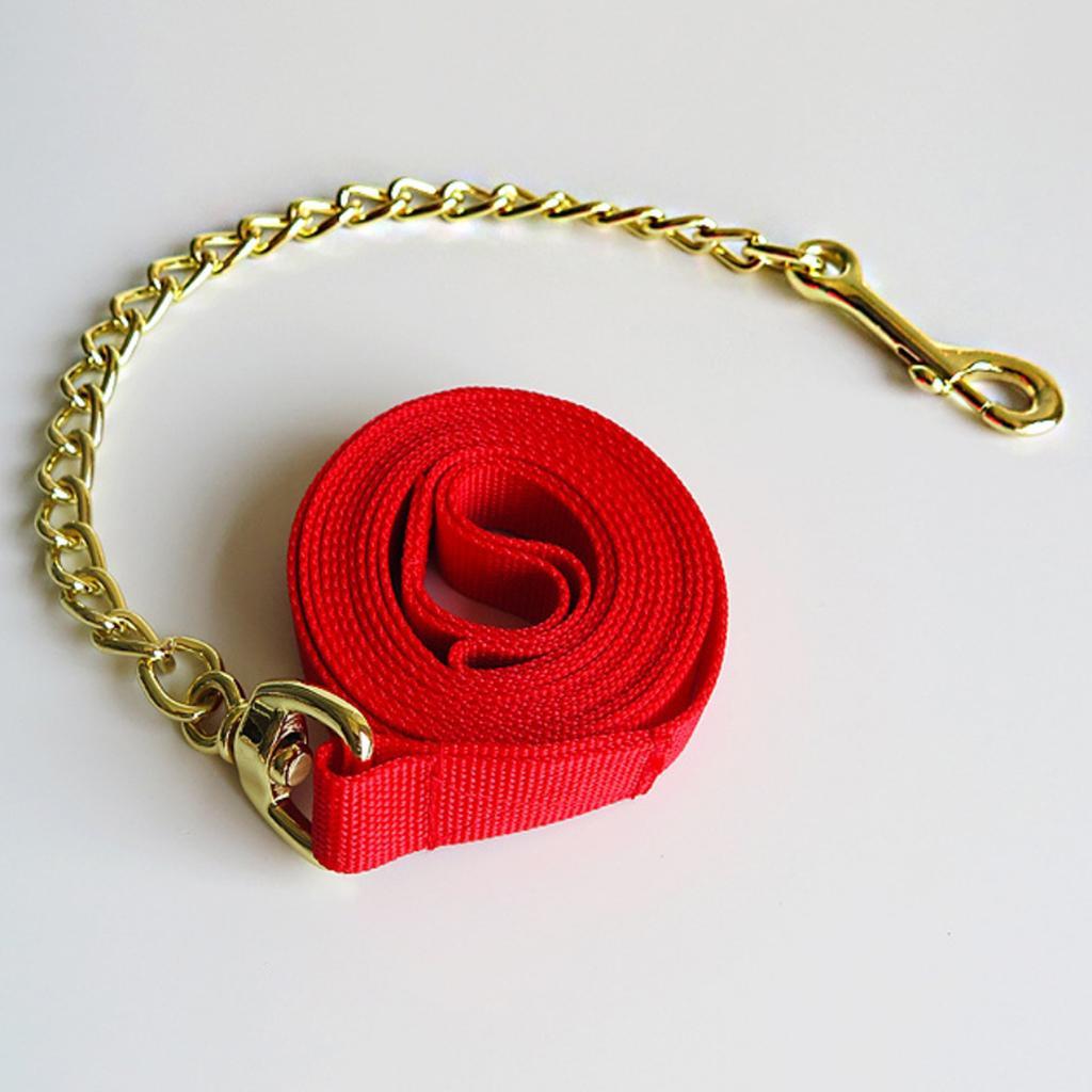 Copper Equestrian Horse Rope Webbing Rein Halter Grip Chain