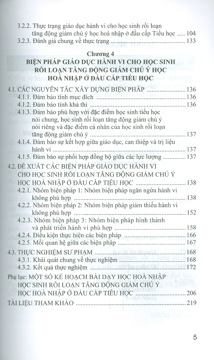 Giáo Dục Hành Vi Cho Học Sinh Rối Loạn Tăng Động Giảm Chú Ý Học Hòa Nhập Ở Đầu Cấp Tiểu Học (Sách chuyên khảo)