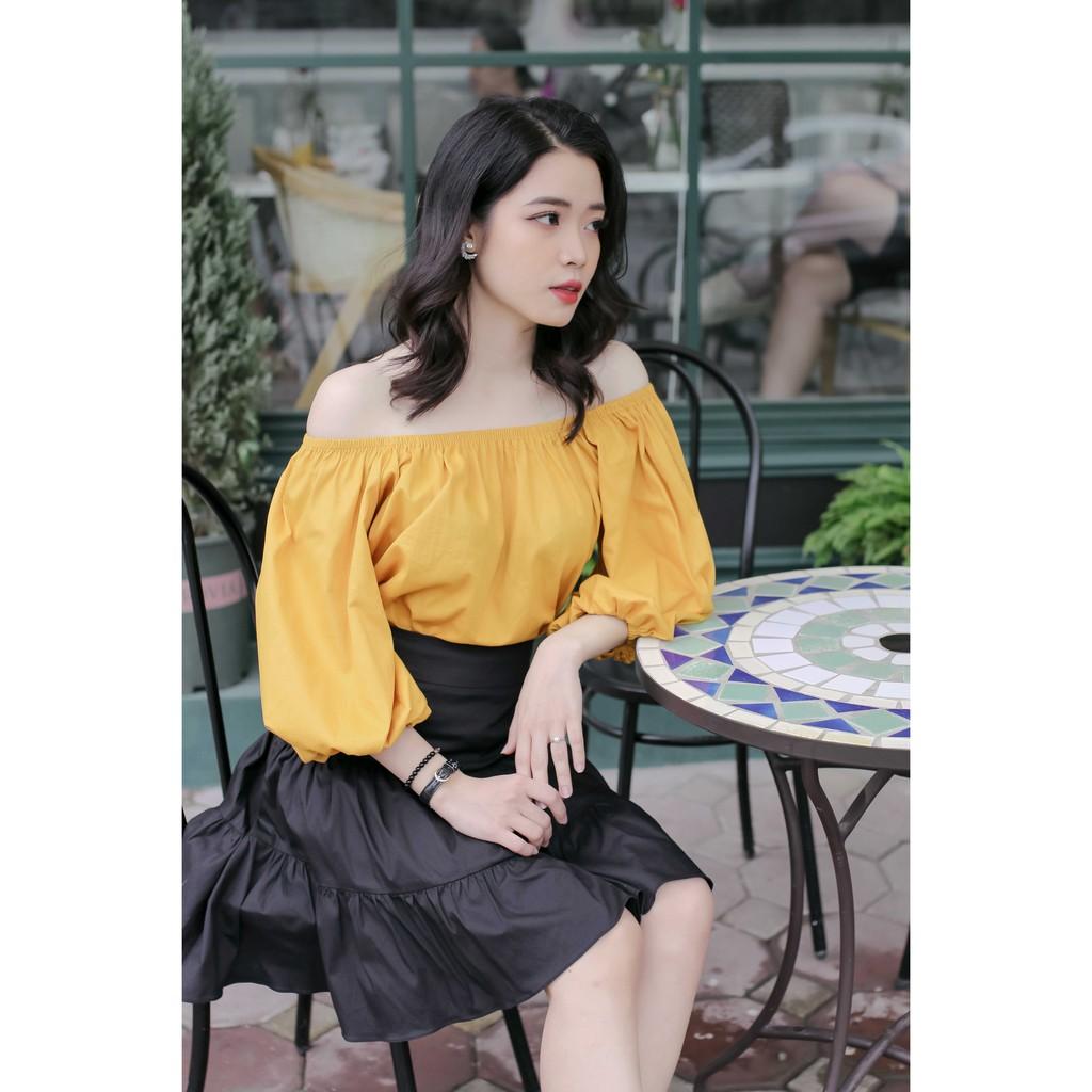 LIIN - Áo nữ trễ vai tay lửng nhẹ nhàng