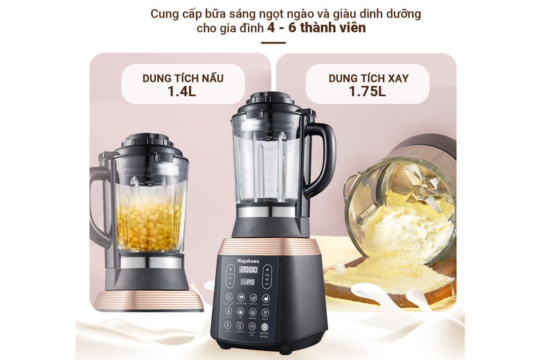 Máy làm sữa hạt đa năng Nagakawa NAG0815 - Hàng chính hãng