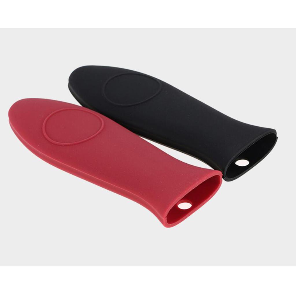2 Silicone Hot Handle Holder Pot Holder Cast Iron Skillets Sleeve Cover Grip