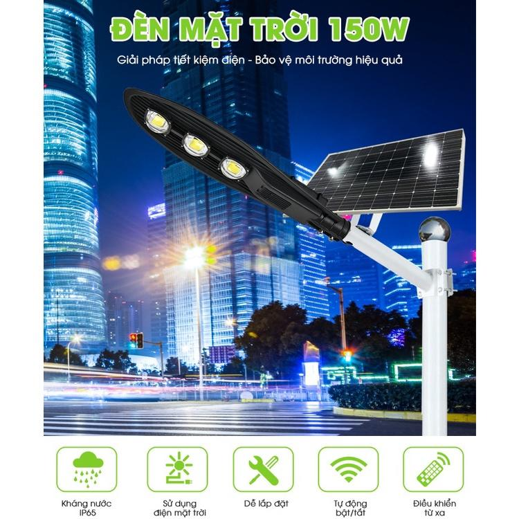 Đèn Đường Năng Lượng Mặt Trời Hình Chiếc Lá 150W CL1150 - Pin Mono