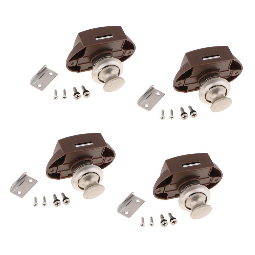 4xKeyless Push Button Lock Yacht Rv Drawer Lock Cabinet Lock Cupboard Door