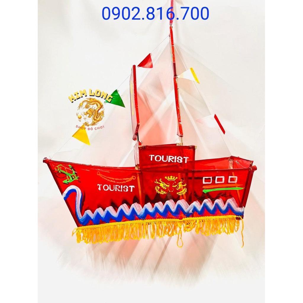 Đồ chơi lồng đèn trung thu truyền thống - Lồng đèn kiếng hình CHIẾC THUYỀN tặng 10 đèn cầy