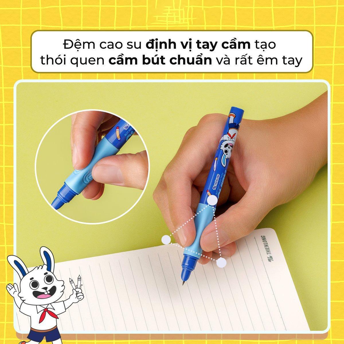 Bút Máy Chipy - Thiên Long FTC-020 - Thân Xanh - Mực Xanh