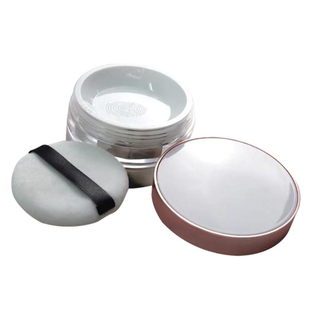 Plastic Travel Makeup Face Powder Case Round Cosmetic Blush Container Holder Box
