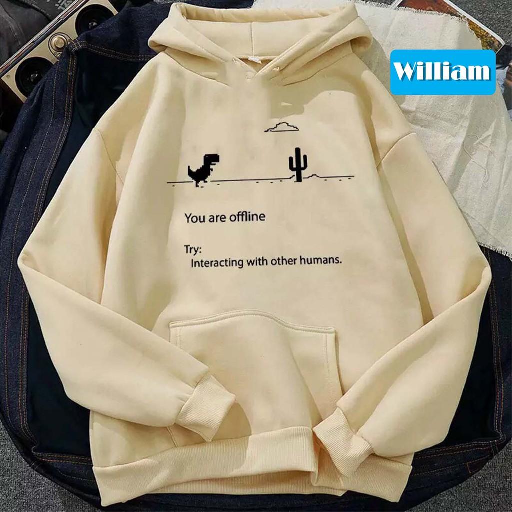 Áo hoodie nam nữ nỉ ngoại in hình rớt mạng William - DS65 chất nỉ bôn dày dặn, thích hợp làm áo cặp