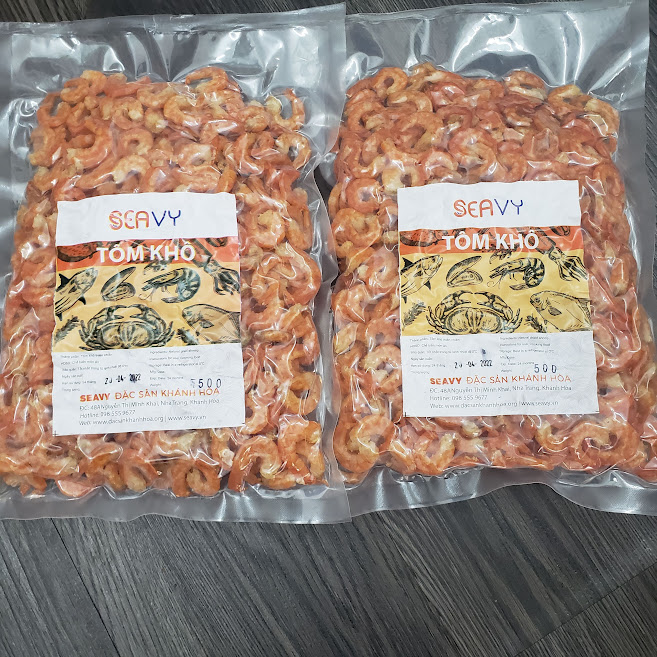 Đặc Sản Nha Trang -Tôm Khô Nha Trang Loại 1 Ngọt Mềm Size Lớn, Seavy Gói 200g
