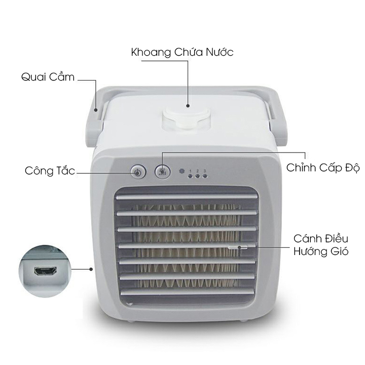 Quạt điều hòa mini RH110 - Hàng Chính Hãng