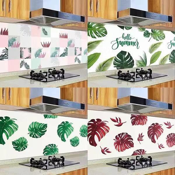 Decal dán bếp tráng nhôm chịu nhiệt - Lá Dương Xỉ 2 màu