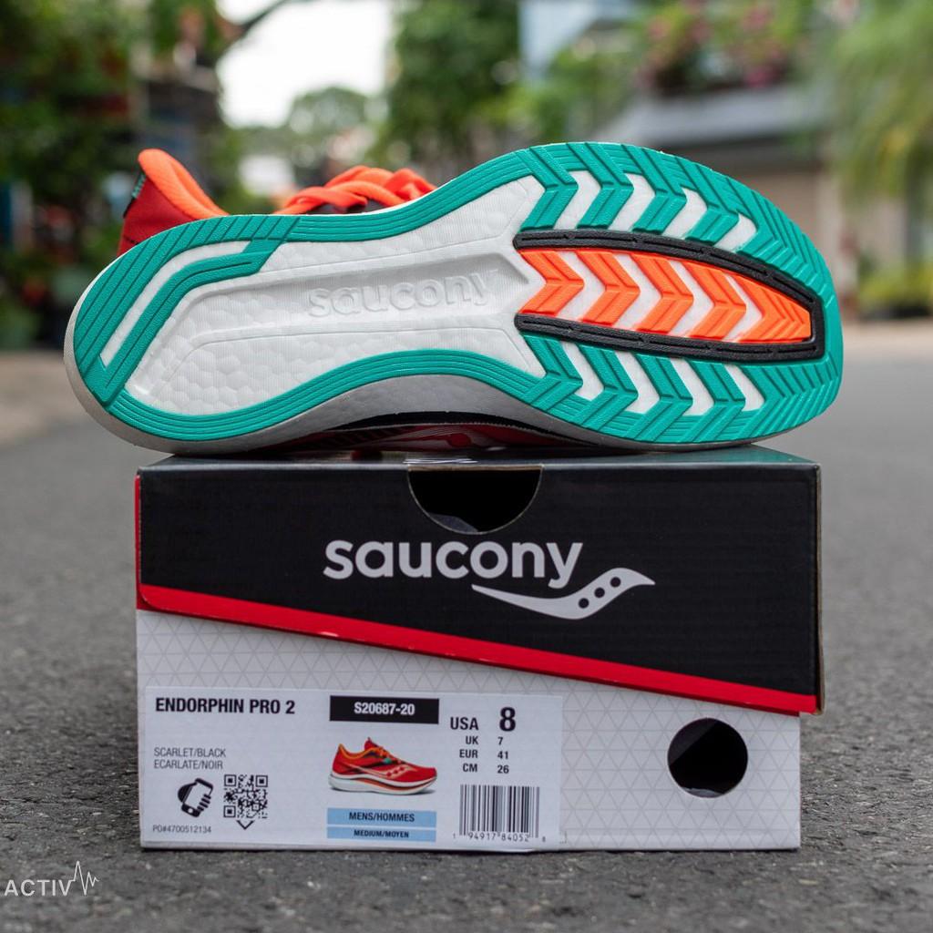 Giày Chạy Bộ Nam Saucony Endorphin Pro 2 Scarlet/Black - Đỏ Sậm/Đen