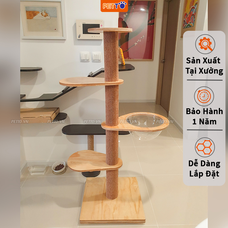 Trụ cào móng cho mèo NHIỀU TẦNG xinh xắn dễ di dời CT039
