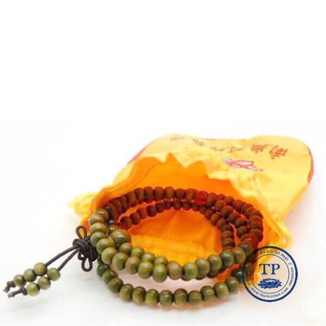 Túi lụa may mắn thêu chữ Phật Kh8771