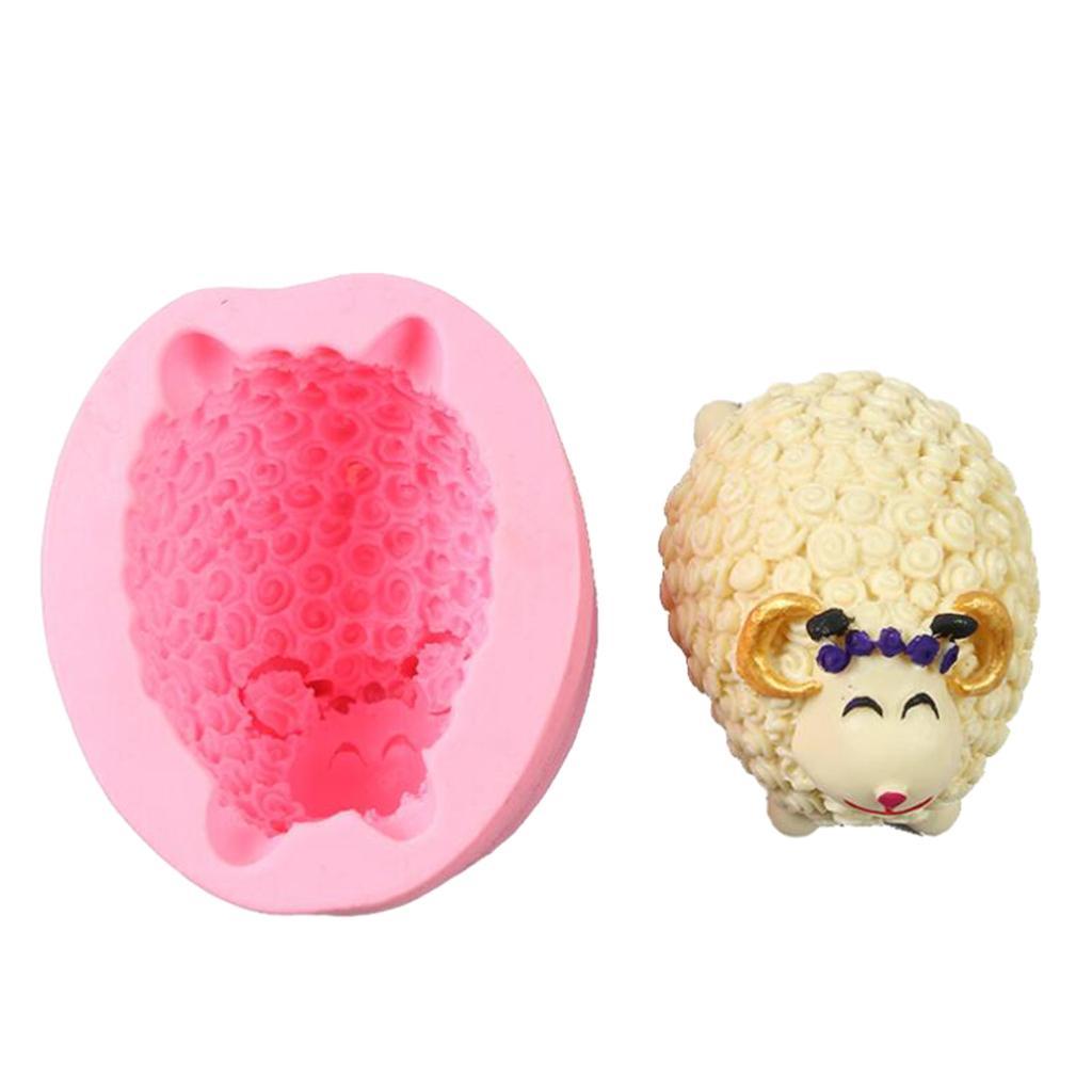 Silicone 3D Sheep Cake Fondant Mould DIY Chocolate Sugarcraft Baking Mold