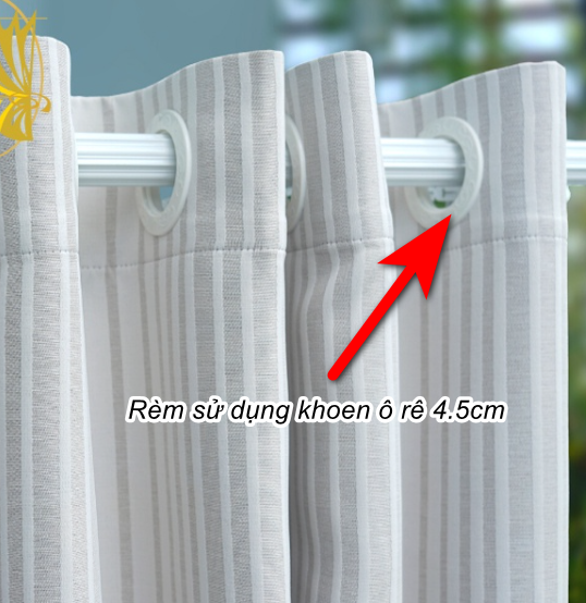 Rèm Vải Khoen Lỗ, Khoen Ri Đô, Rèm Dán MÈO ĐEO GIỎ Vải Dày Khả Năng Chống Nắng Cao