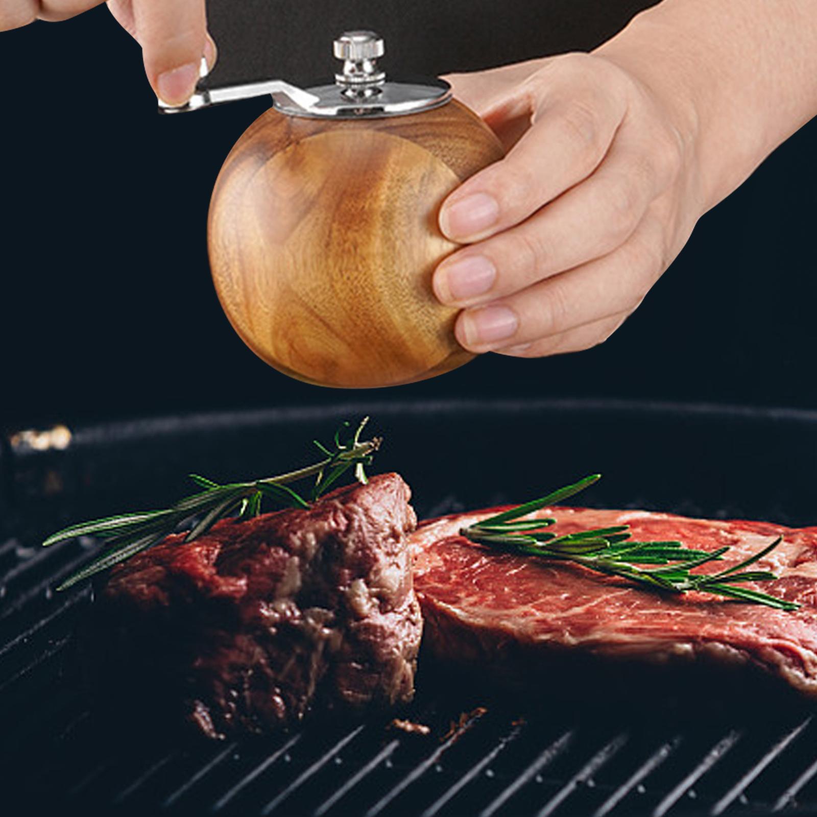 Wooden Spice Grinder Easy to Use Gadgets Accs Manual for Kitchen Household