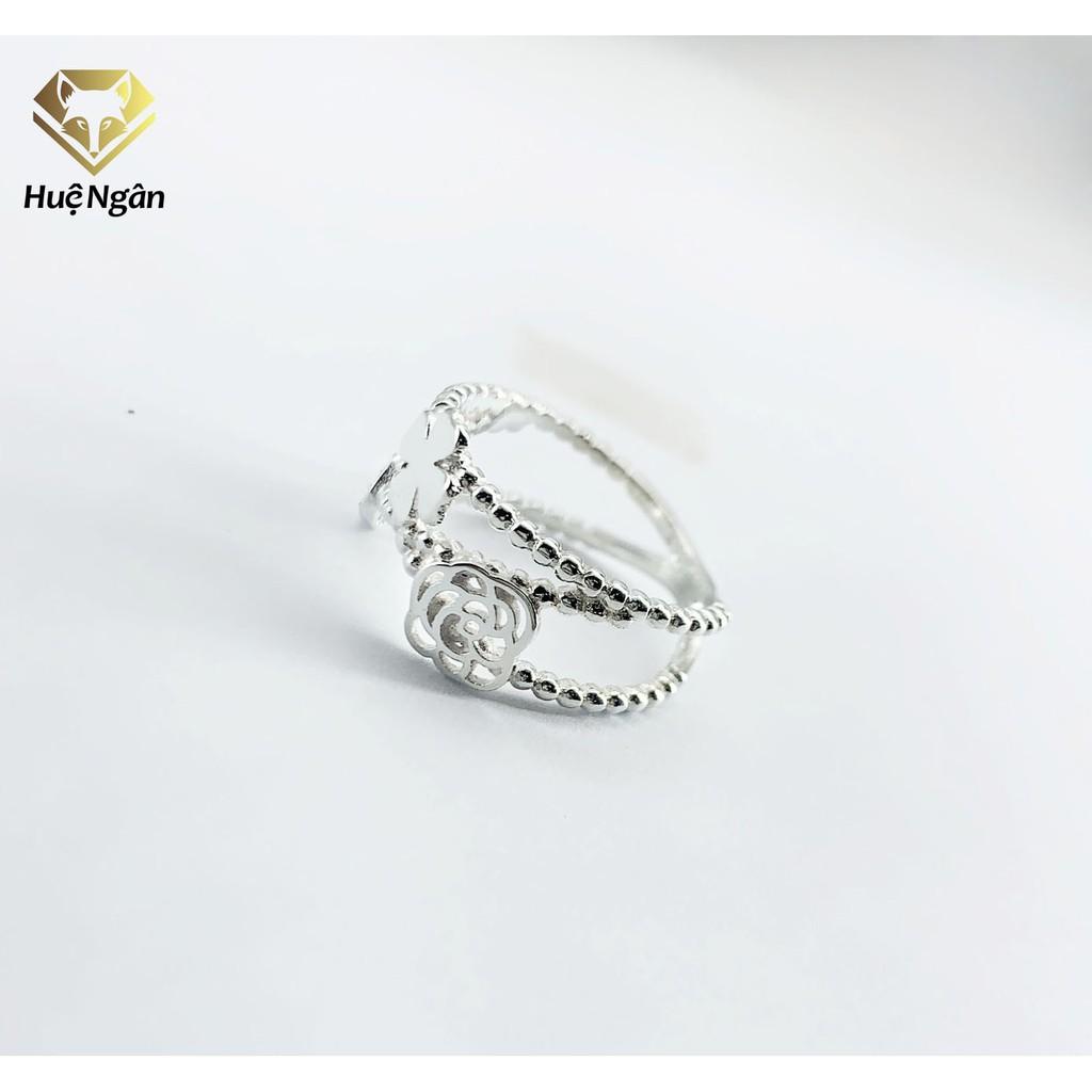 Nhẫn bạc Ý 925 Huệ Ngân - Nhẫn Hoa Hồng May Mắn YCXJ154