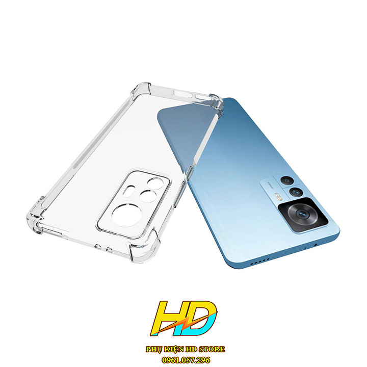 Ốp Lưng Silicon Chống Sốc Cho Xiaomi 12T, 12T Pro Trong Suốt, 4 Góc Nhỗ Cao Chống Va Đập, Khoét Lỗ bảo vệ Camera