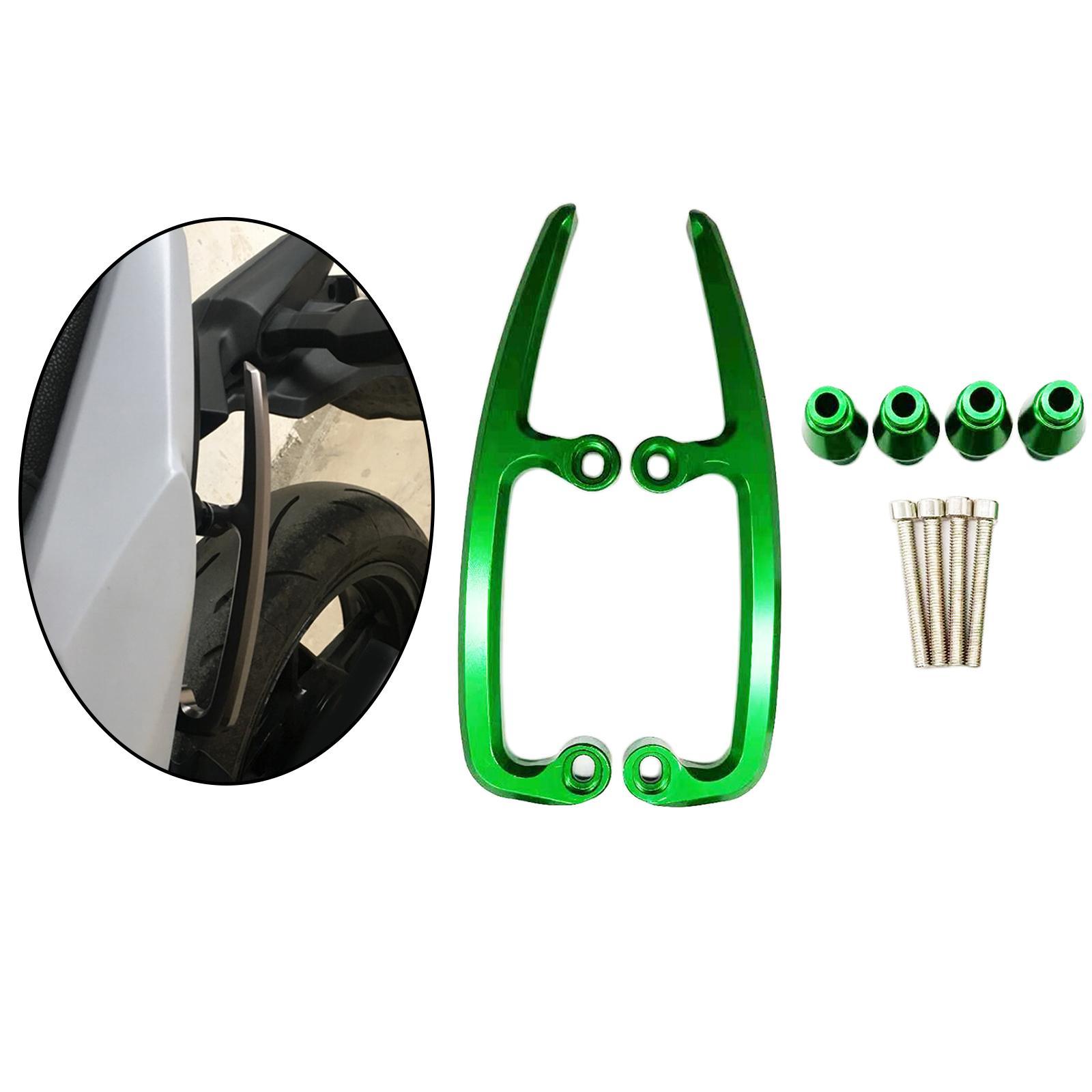 2 Pieces Motorbike Rear Seat Passenger Armrest Handle for  Black