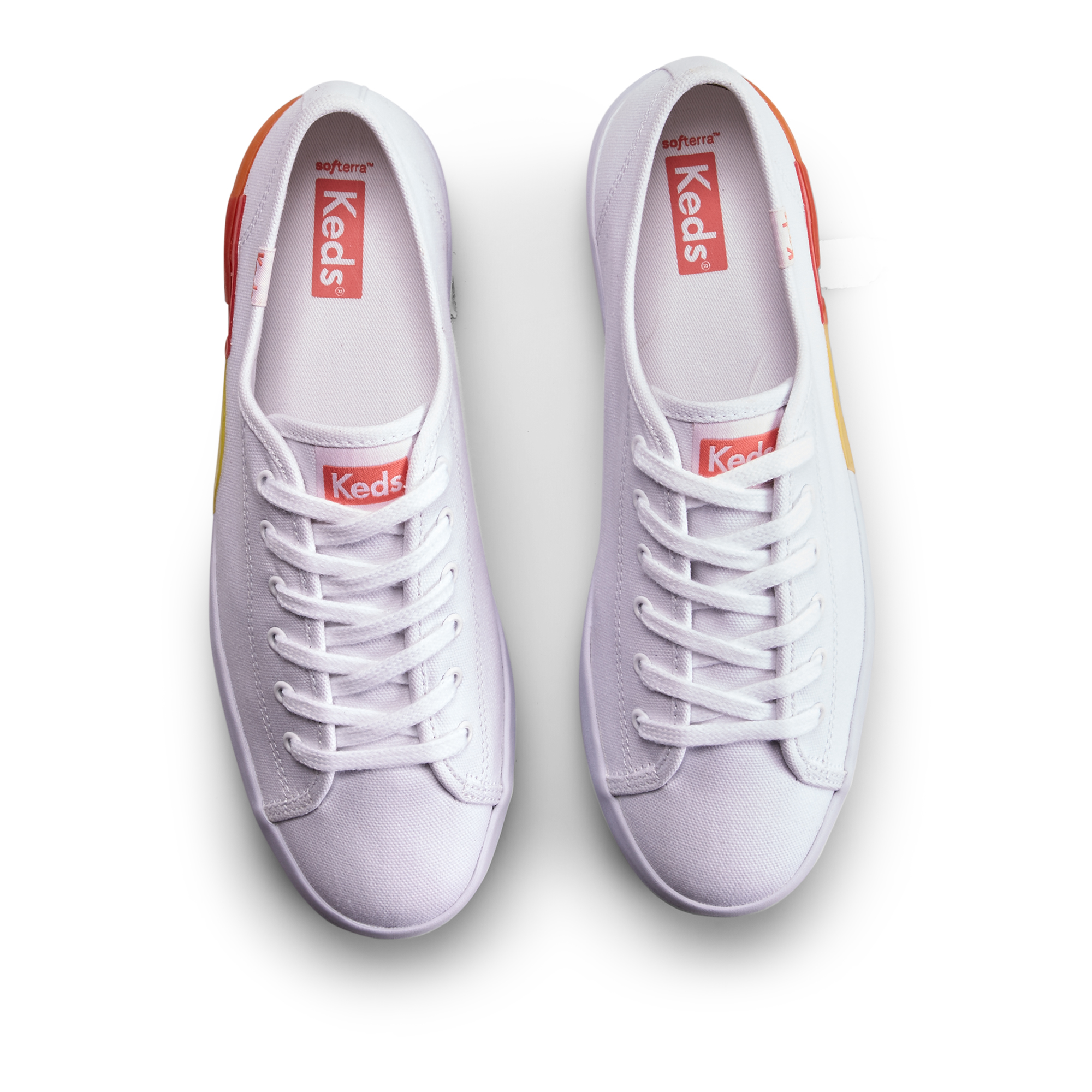 Giày Keds Nữ- Triple Up Canvas Blocked Rubber White- KD066390