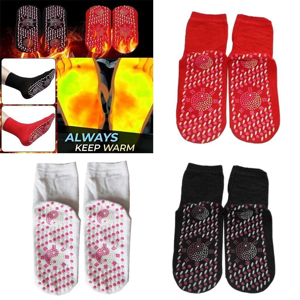 Socks Self Heating Warm Tourmaline Socks White