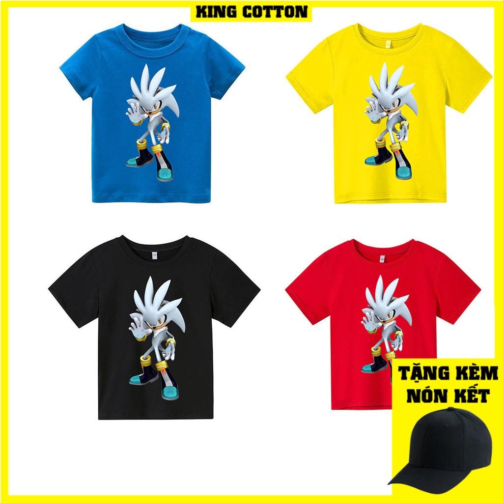 Áo thun trẻ em Sonic Bạc SIêu Cool, Có size người lớn, King Cotton
