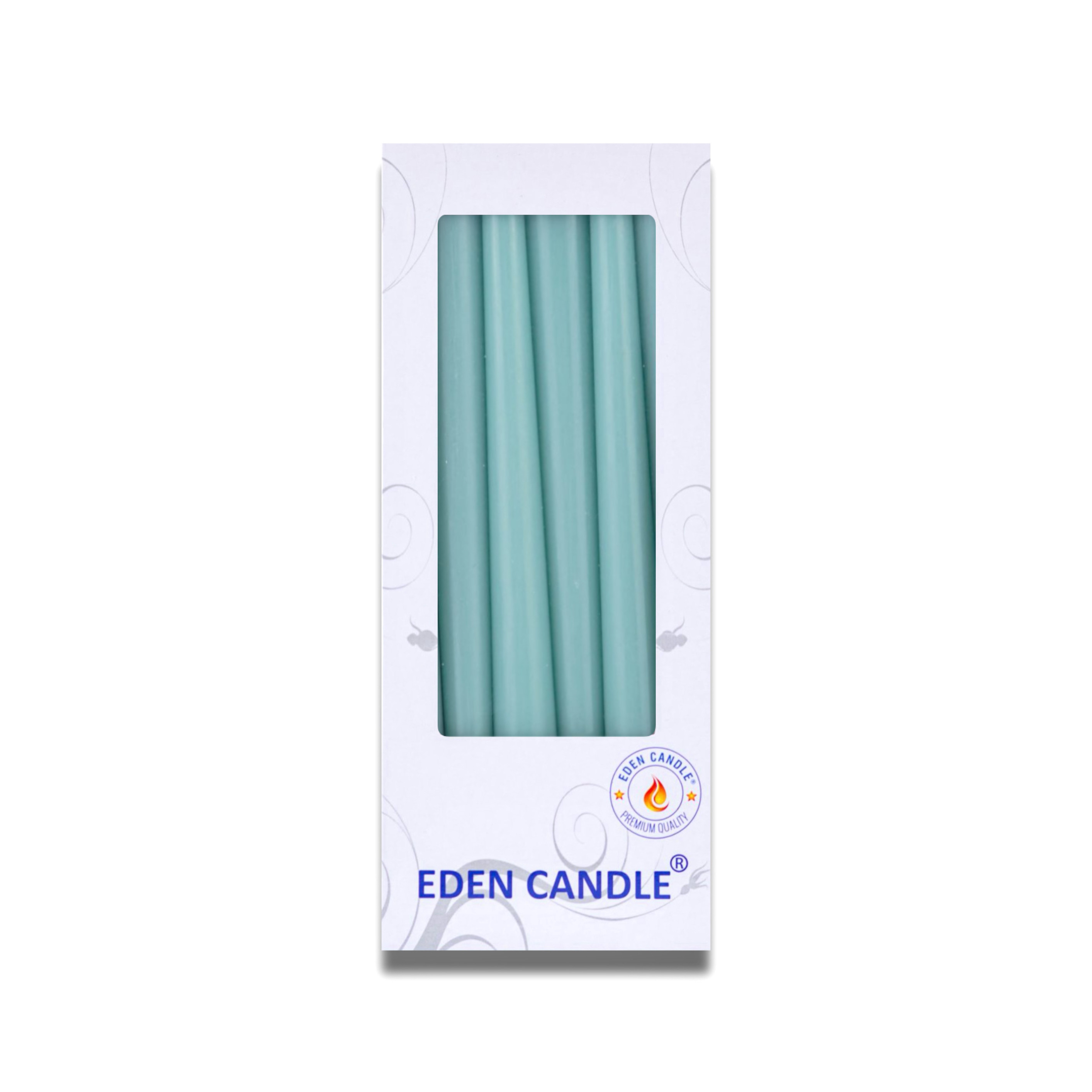 [Hộp 6 nến] Nến thơm taper Eden Candle FTRAMART EDC2331 (Xanh ngọc), cao 25 cm, phù hợp tất cả các chân nến theo tiêu chuẩn nến taper